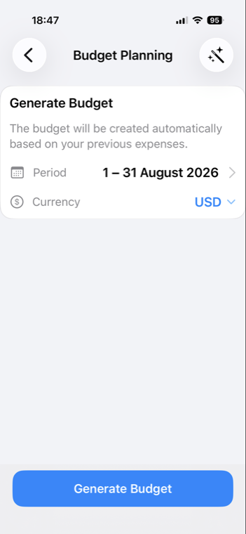 Automatic budget planning in ItemFlow